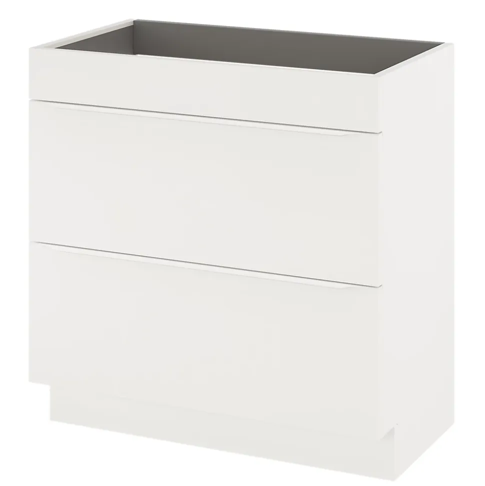 Meuble sous vasque à poser blanc mat l.80 x H.82 x P.45 cm, GoodHome Imandra