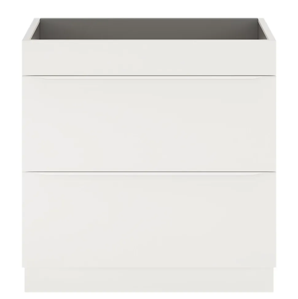 Meuble sous vasque à poser blanc mat l.80 x H.82 x P.45 cm, GoodHome Imandra