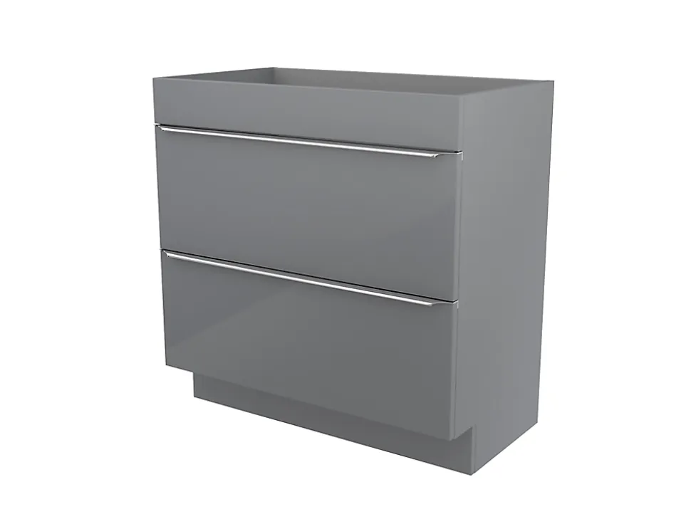 Meuble sous vasque à poser gris l.80 x H.82 x P.45 cm, GoodHome Imandra