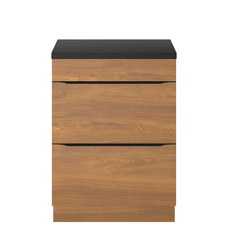 Meuble sous vasque à poser effet noyer l.60 x H.82 x P.45 cm, GoodHome Imandra