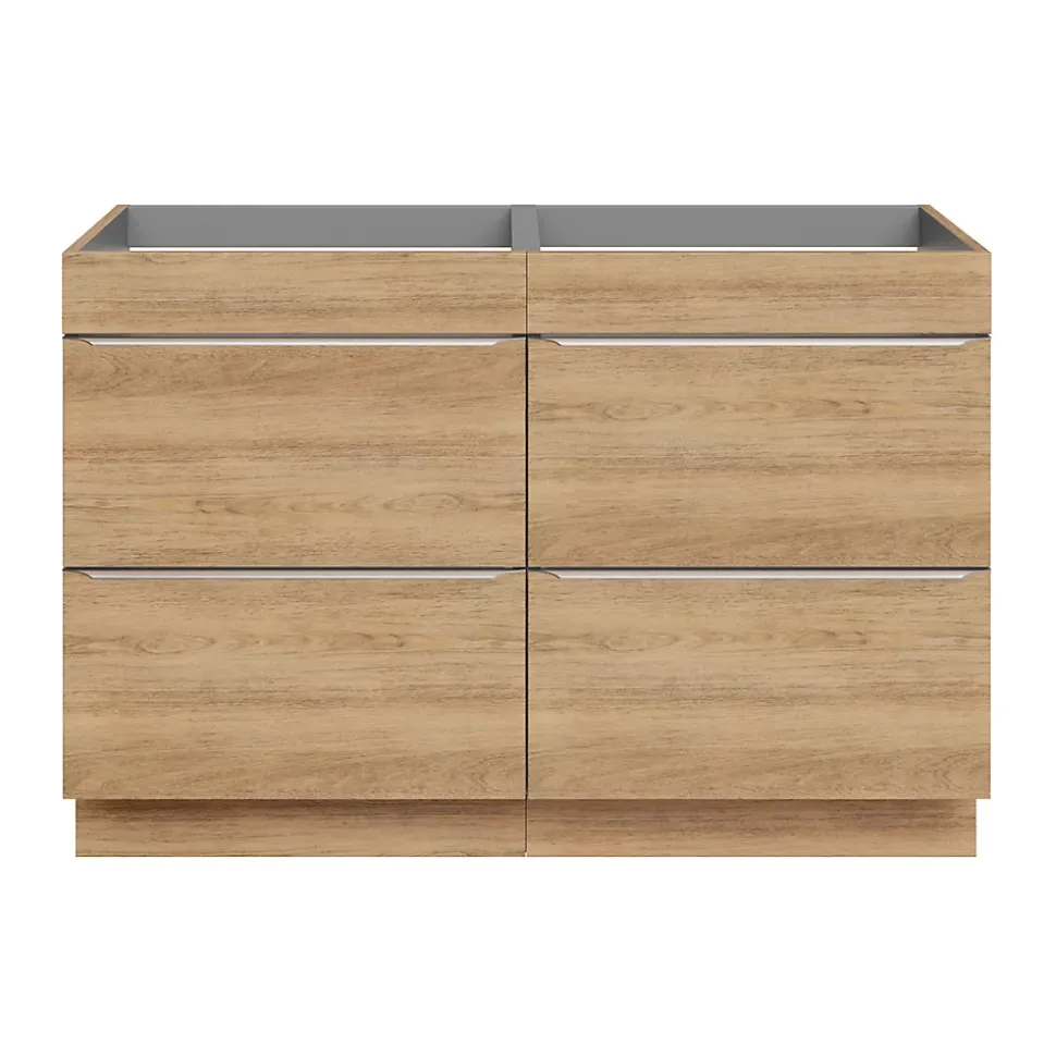 Meuble sous vasque à poser effet chêne l.120 x H.82 x P.45 cm, GoodHome Imandra