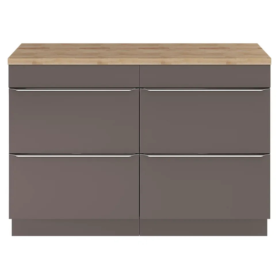 Meuble sous vasque à poser gris taupe brillant l.120 x H.82 x P.45 cm, GoodHome Imandra