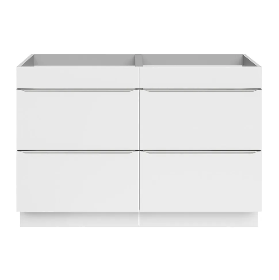 Meuble sous vasque à poser blanc brillant l.120 x H.82 x P.45 cm, GoodHome Imandra