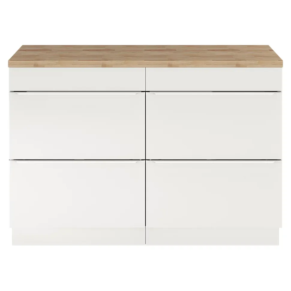 Meuble sous vasque à poser blanc brillant l.120 x H.82 x P.45 cm, GoodHome Imandra