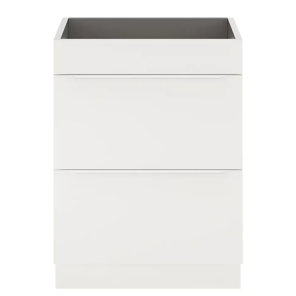 Meuble sous vasque à poser blanc mat l.60 x H.82 x P.45 cm, GoodHome Imandra