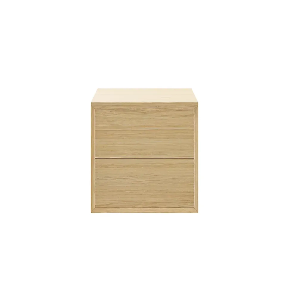 Meuble sous vasque à suspendre GoodHome Avela placage chêne 60 cm + plan de toilette Avela