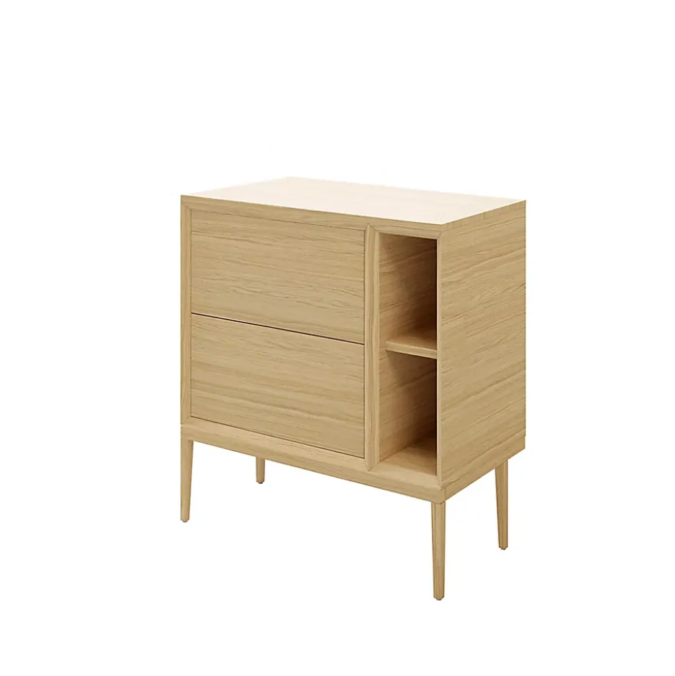 Meuble sous vasque à suspendre GoodHome Avela placage chêne 60 cm