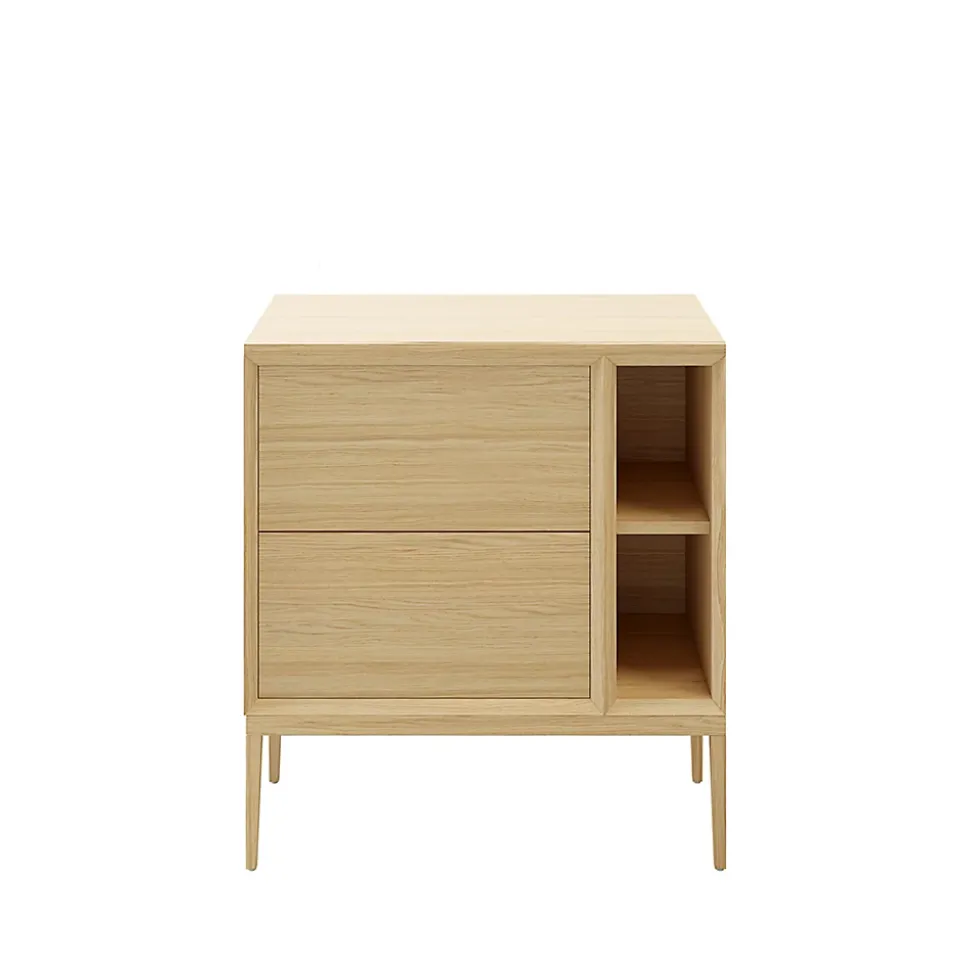 Meuble sous vasque à suspendre GoodHome Avela placage chêne 60 cm