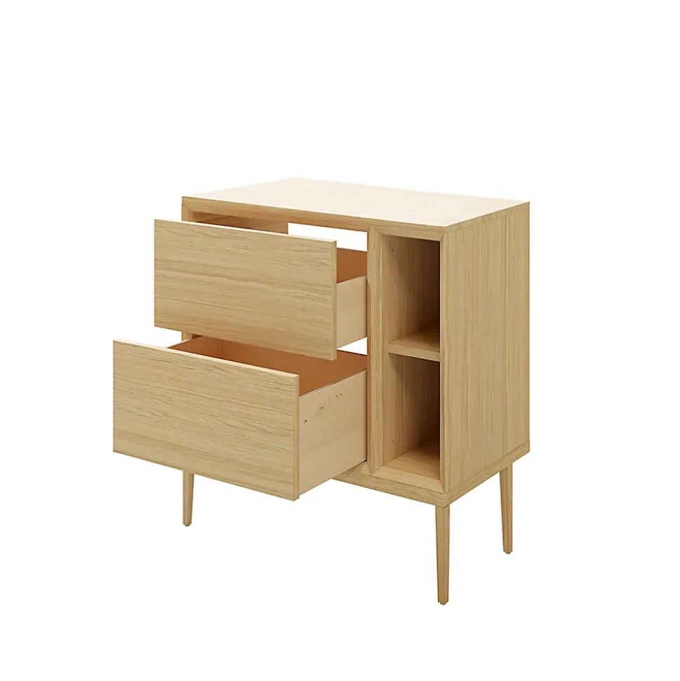 Meuble sous vasque à suspendre GoodHome Avela placage chêne 60 cm