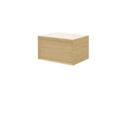 Meuble sous vasque 1 tiroir Avela 60 cm à suspendre + plan de toilette 60 cm GoodHome