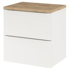 Meuble sous vasque suspendu blanc brillant l.60 x H.60 x P.45 cm, GoodHome Imandra
