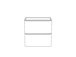 Meuble sous vasque suspendu blanc brillant l.60 x H.60 x P.45 cm, GoodHome Imandra