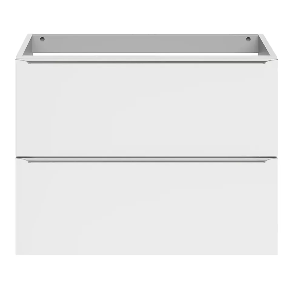 Meuble sous vasque suspendu faible profondeur blanc brillant l.80 x H.60 x P.36 cm, GoodHome Imandra