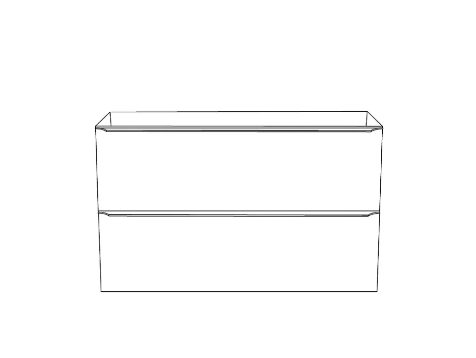 Meuble sous vasque suspendu gris brillant l.100 x H.60 x P.45 cm, GoodHome Imandra