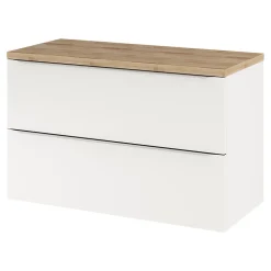 Meuble sous vasque suspendu blanc brillant l.100 x H.60 x P.45 cm, GoodHome Imandra