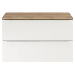Meuble sous vasque suspendu blanc brillant l.100 x H.60 x P.45 cm, GoodHome Imandra
