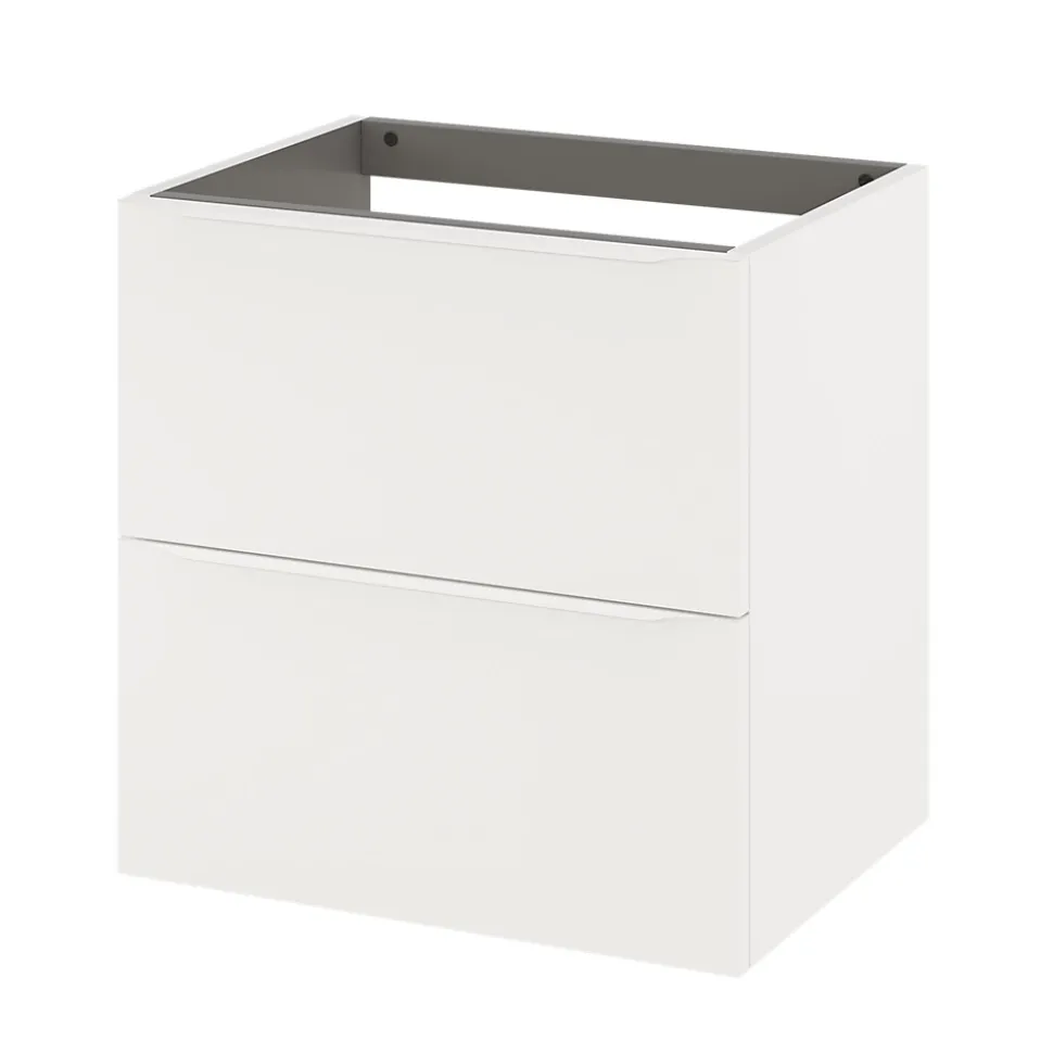 Meuble sous vasque suspendu blanc mat l.60 x H.60 x P.45 cm, GoodHome Imandra