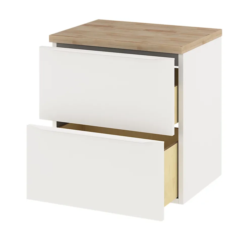 Meuble sous vasque suspendu blanc mat l.60 x H.60 x P.45 cm, GoodHome Imandra