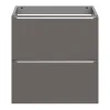 Meuble sous vasque suspendu faible profondeur gris taupe brillant l.60 x H.60 x P.36 cm, GoodHome Imandra