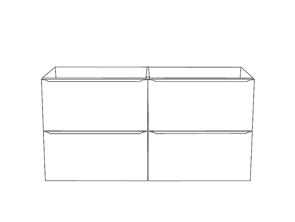 Meuble sous vasque suspendu effet chêne l.120 x H.60 x P.45 cm, GoodHome Imandra