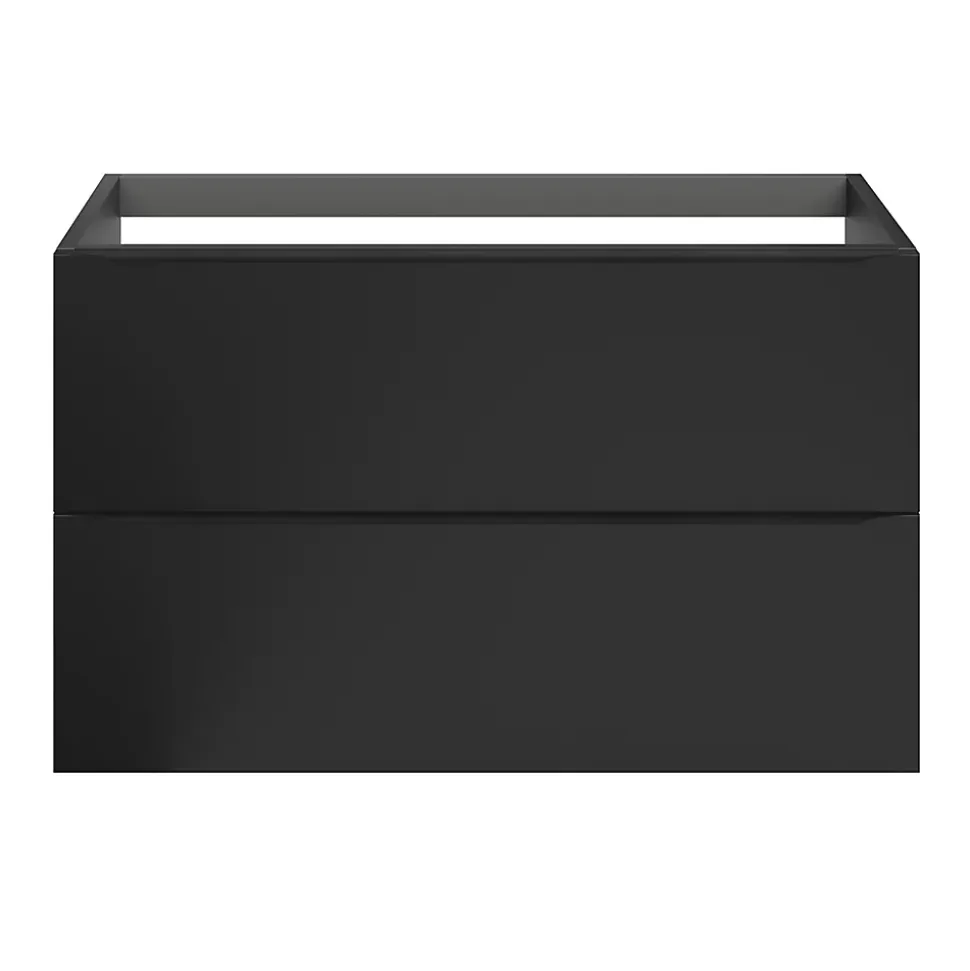Meuble sous vasque suspendu noir mat l.100 x H.60 x P.45 cm, GoodHome Imandra