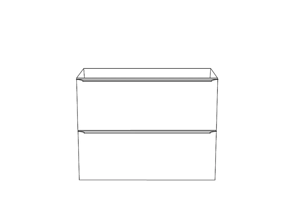 Meuble sous vasque suspendu gris brillant l.80 x H.60 x P.45 cm, GoodHome Imandra