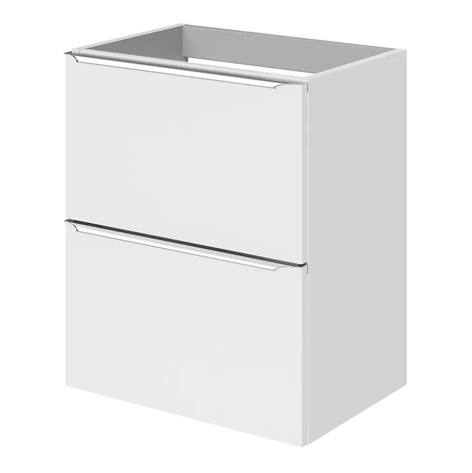 Meuble sous vasque suspendu faible profondeur blanc brillant l.50 x H.60 x P.36 cm, GoodHome Imandra
