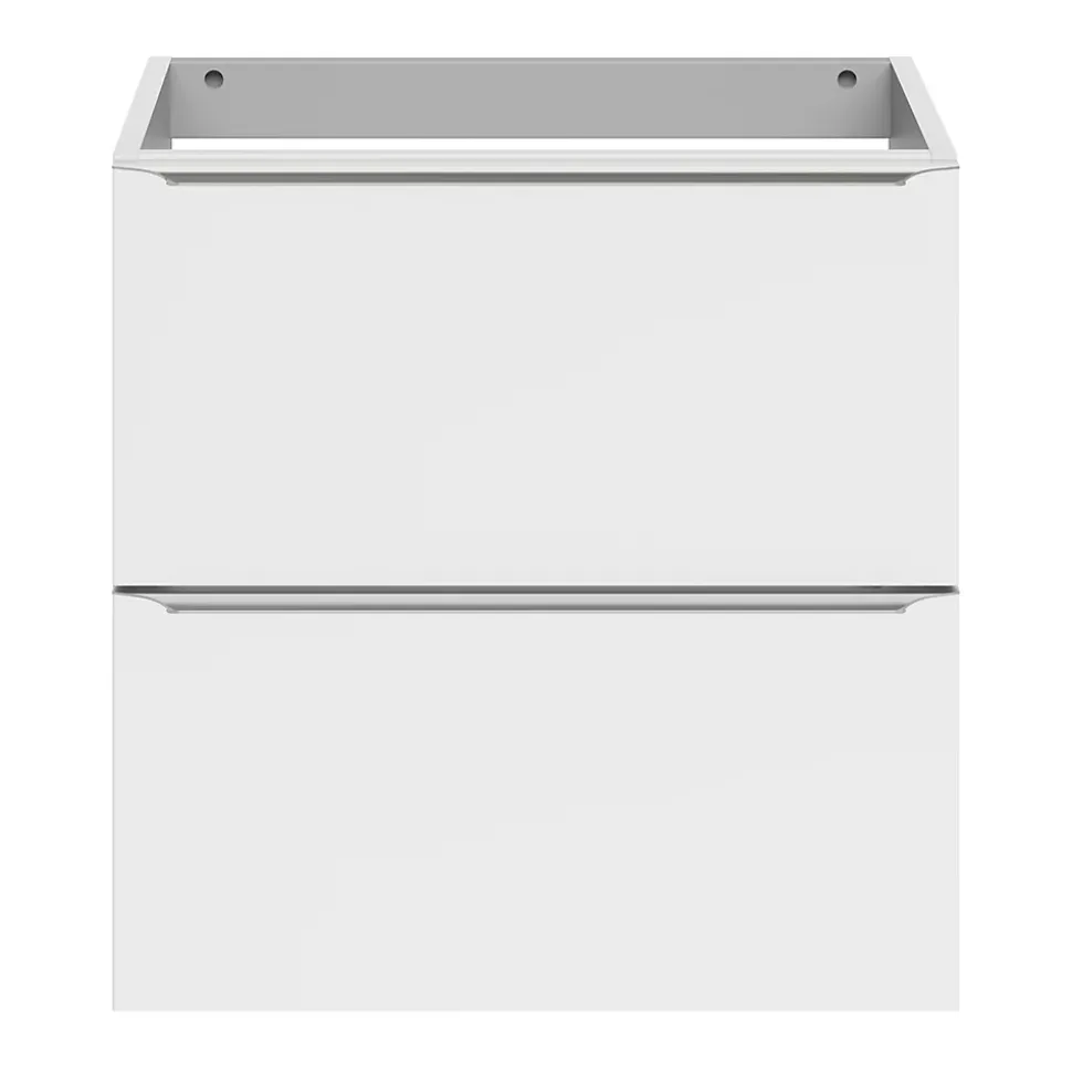 Meuble sous vasque suspendu faible profondeur blanc brillant l.60 x H.60 x P.36 cm, GoodHome Imandra