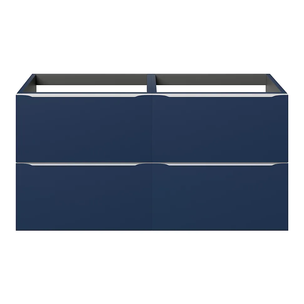 Meuble sous vasque suspendu bleu nuit mat l.120 x H.60 x P.45 cm, GoodHome Imandra