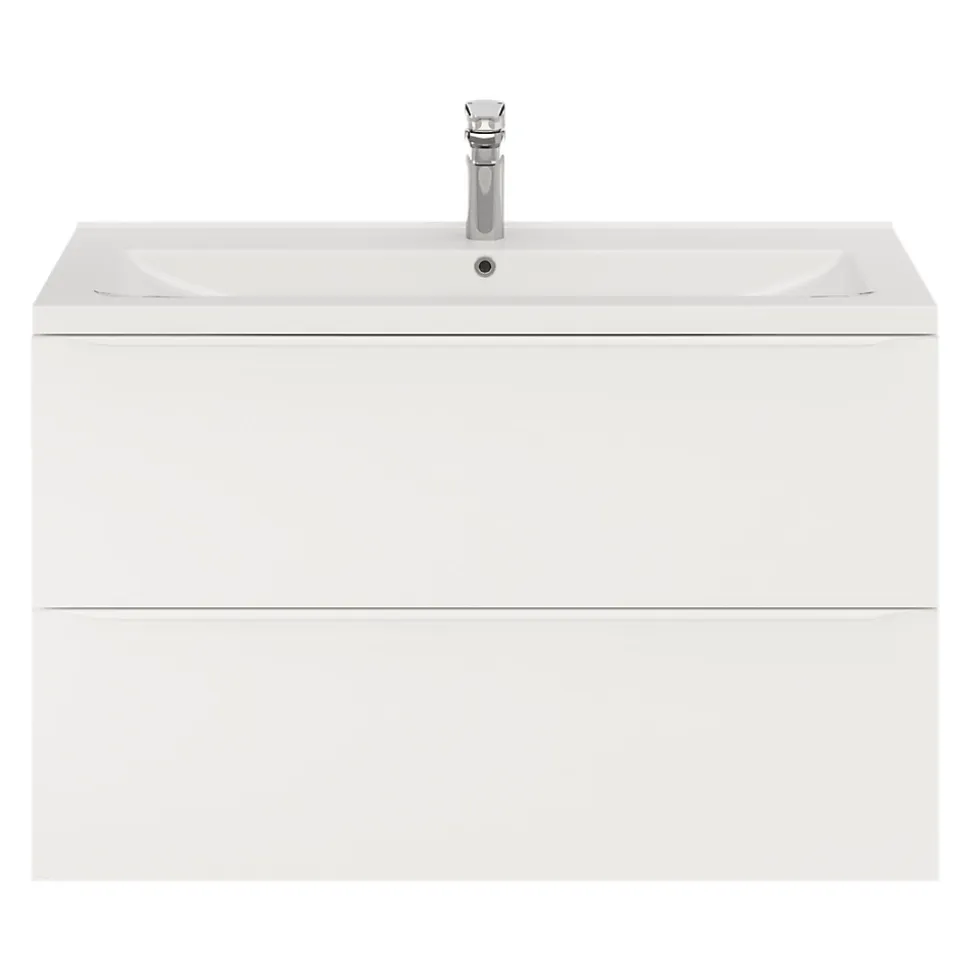 Meuble sous vasque suspendu blanc mat l.100 x H.60 x P.45 cm, GoodHome Imandra