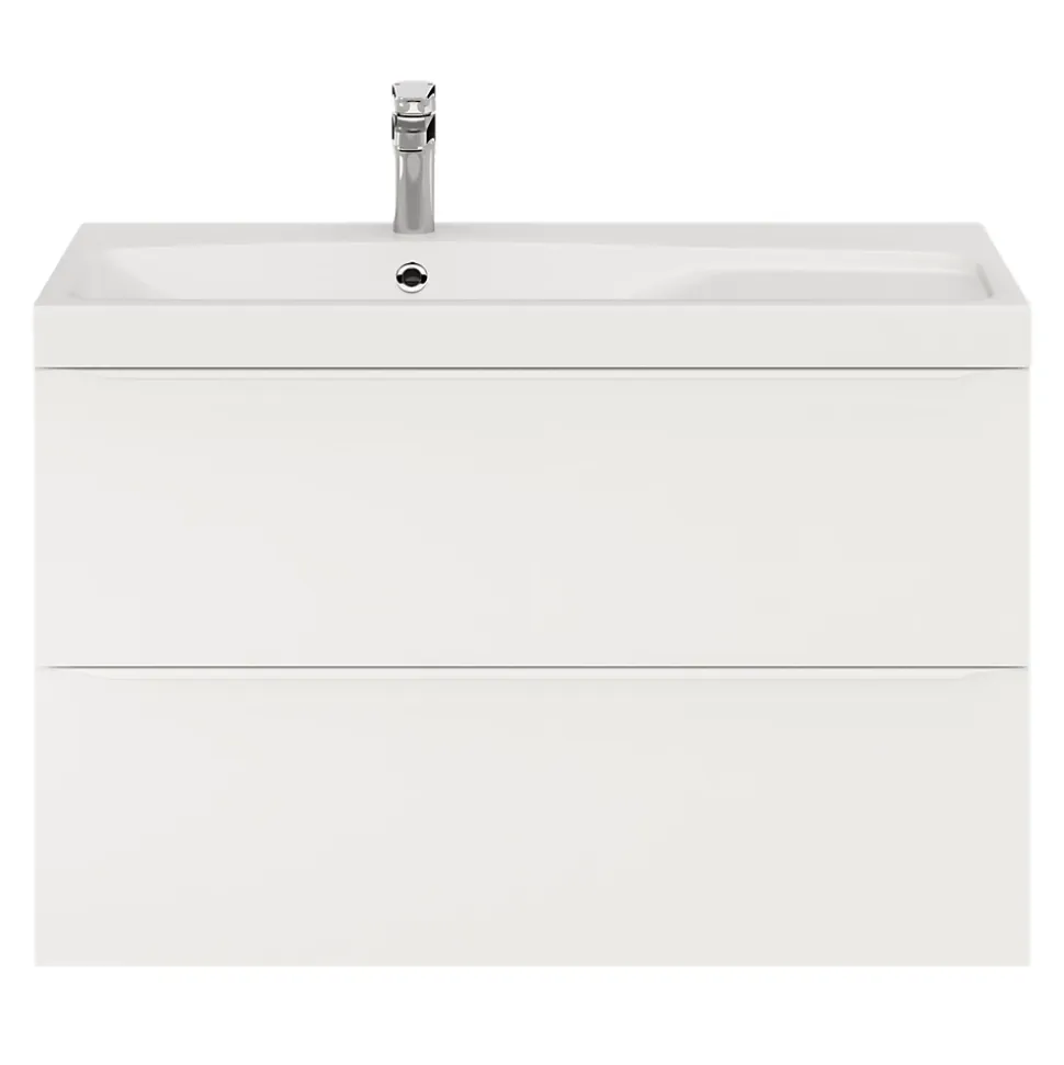 Meuble sous vasque suspendu blanc mat l.100 x H.60 x P.45 cm, GoodHome Imandra