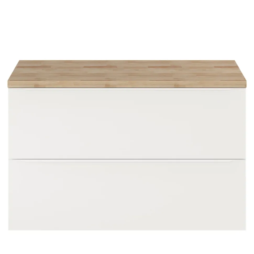 Meuble sous vasque suspendu blanc mat l.100 x H.60 x P.45 cm, GoodHome Imandra