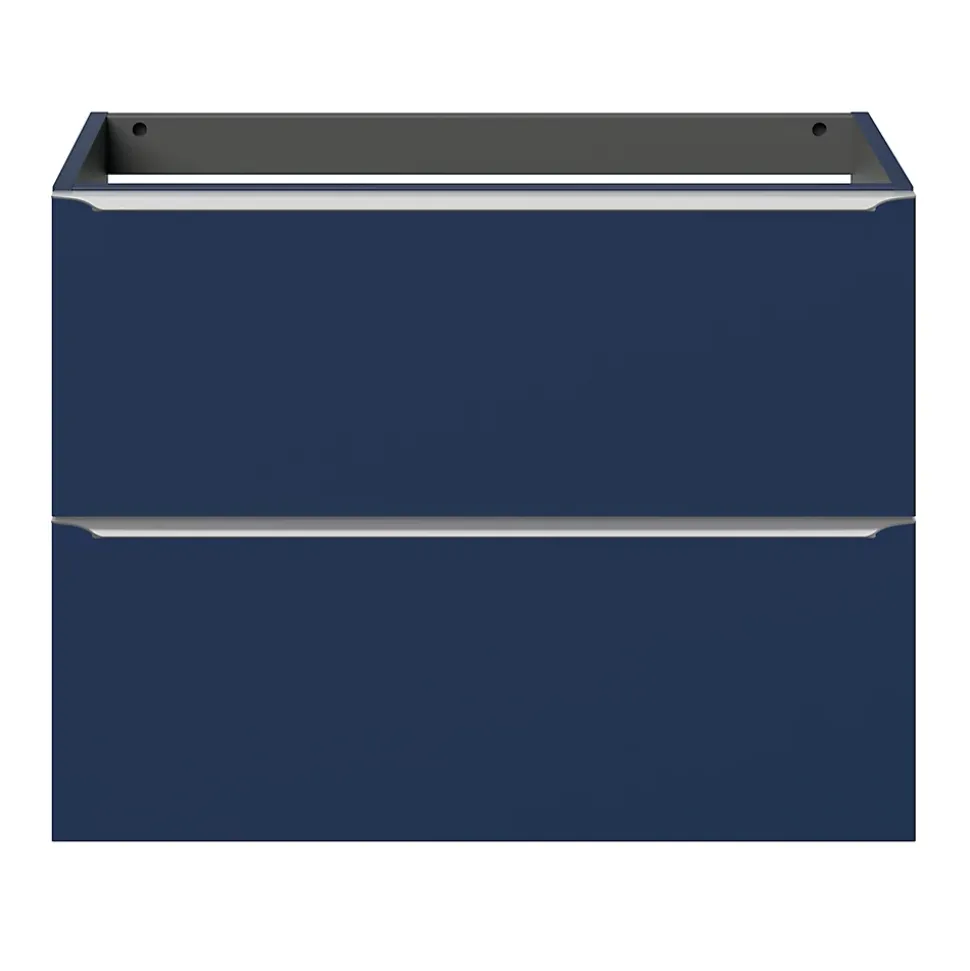 Meuble sous vasque suspendu faible profondeur bleu nuit mat l.80 x H.60 x P.36 cm, GoodHome Imandra