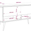 Meuble TV 200 (2 x 100) cm Chêne Craft, 200 x 32 x 52 cm