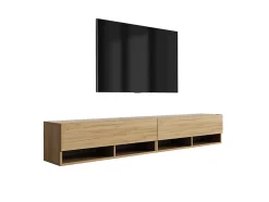 Meuble TV 200 (2 x 100) cm Chêne Craft, 200 x 32 x 52 cm