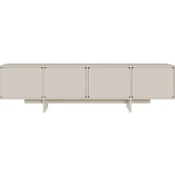 Meuble TV 200 cm 4 portes grège WUWU