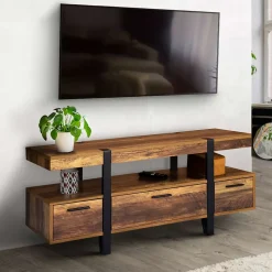 Meuble TV 113 cm AUSTRIA avec tiroirs bois pieds épingle