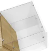 Meuble TV 180 cm avec Rangements et Étagères en Verre, Pieds Bois, Design Moderne, PB Partiellement Brillant - 180x38x48 cm, Blanc