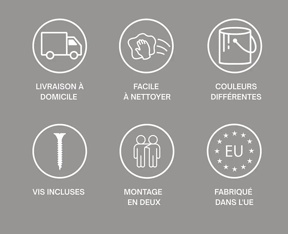 Meuble TV 100 cm Blanc Mat, 100 x 32 x 34 cm