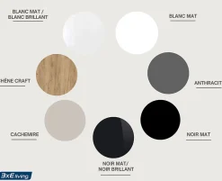 Meuble TV 100 cm Blanc Mat, 100 x 32 x 34 cm