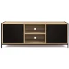 Meuble TV 140 cm BOSTON 2 portes noires design industriel