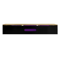 Meuble TV 180 cm brillant éclairage LED RGB 16 couleurs option fixation murale