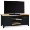 Meuble TV 113 cm campagne ISIS bois et noir