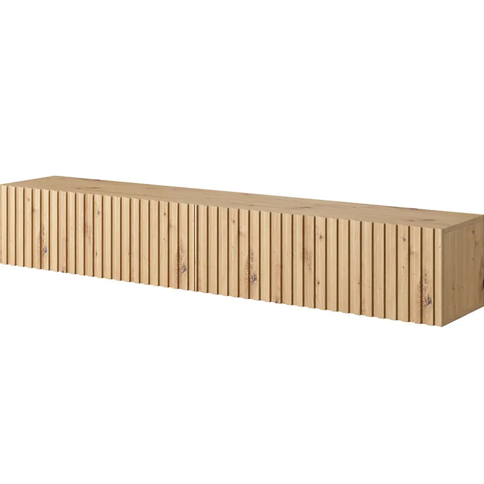 Meuble TV 175 cm chêne artisanal Telire