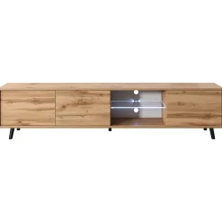 Meuble TV 175 cm chêne Wotan avec LED GALHAD