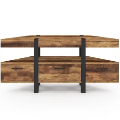 Meuble TV 110 cm d'angle AUSTRIA bois pied épingle avec tiroirs