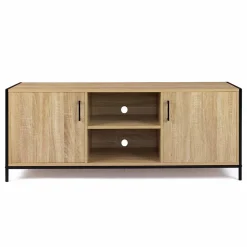 Meuble TV 140 cm DETROIT 2 portes design industriel