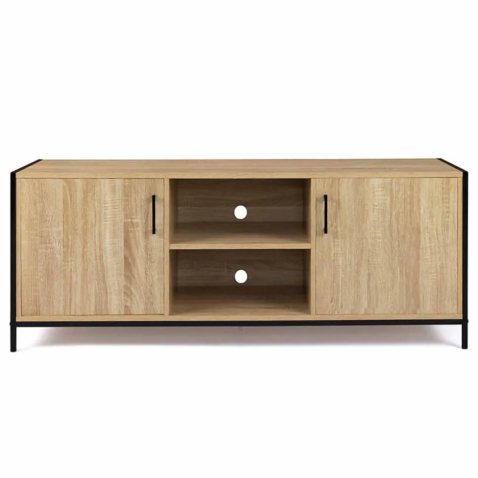 Meuble TV 140 cm DETROIT 2 portes design industriel