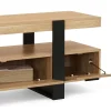Meuble TV 140 cm PHOENIX avec tiroirs bois et noir