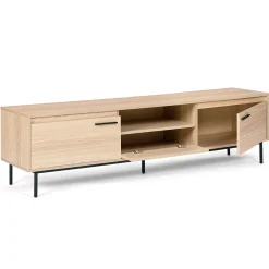 Meuble TV 180 cm SEATTLE avec rangements design industriel